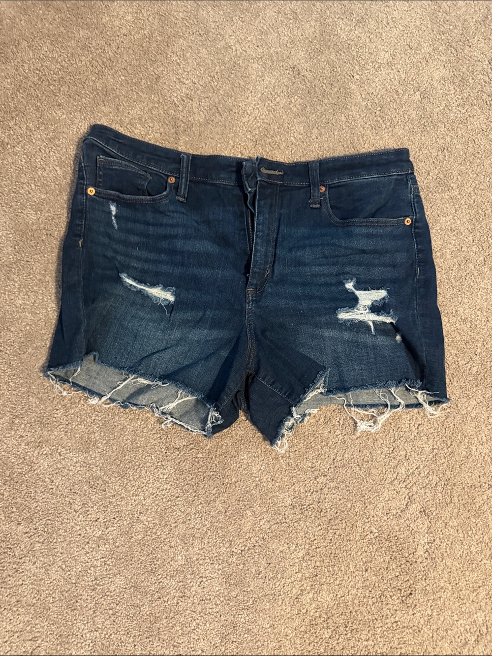 Universal Thread Dark Blue Distressed Denim Cutoff Shorts